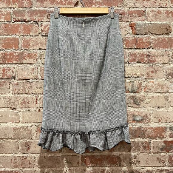 Rebecca Taylor Plaid Ruffle Skirt Size 2 - Picture 5 of 9